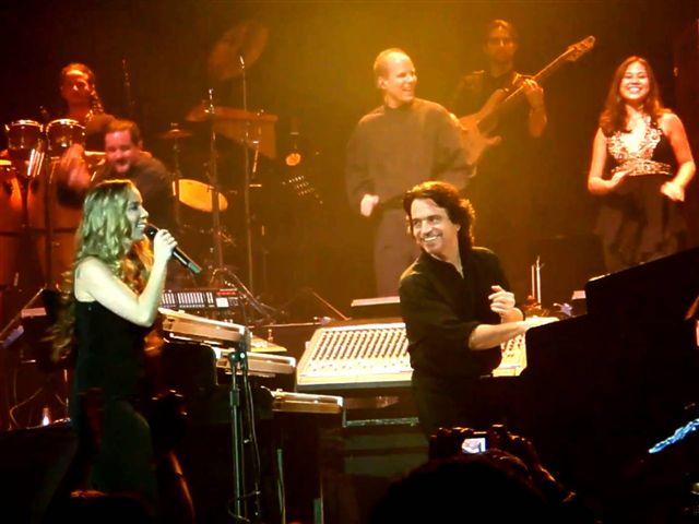 Screen shot: Lisa performing in Buenos Aires with Yanni